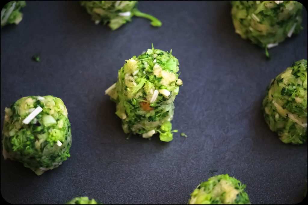 Broccoli Tots on its way to oven