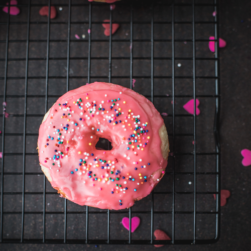 Donuts with Vanilla Glaze